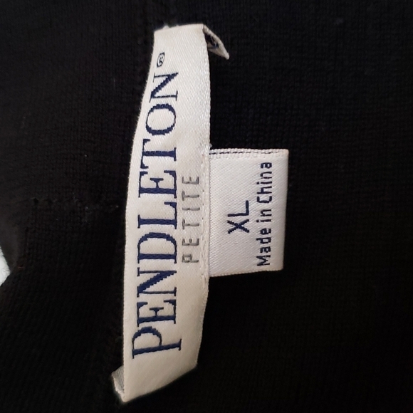 Pendleton Petite Black Merino Wool Draping Cardigan - Size XL - Picture 4 of 11